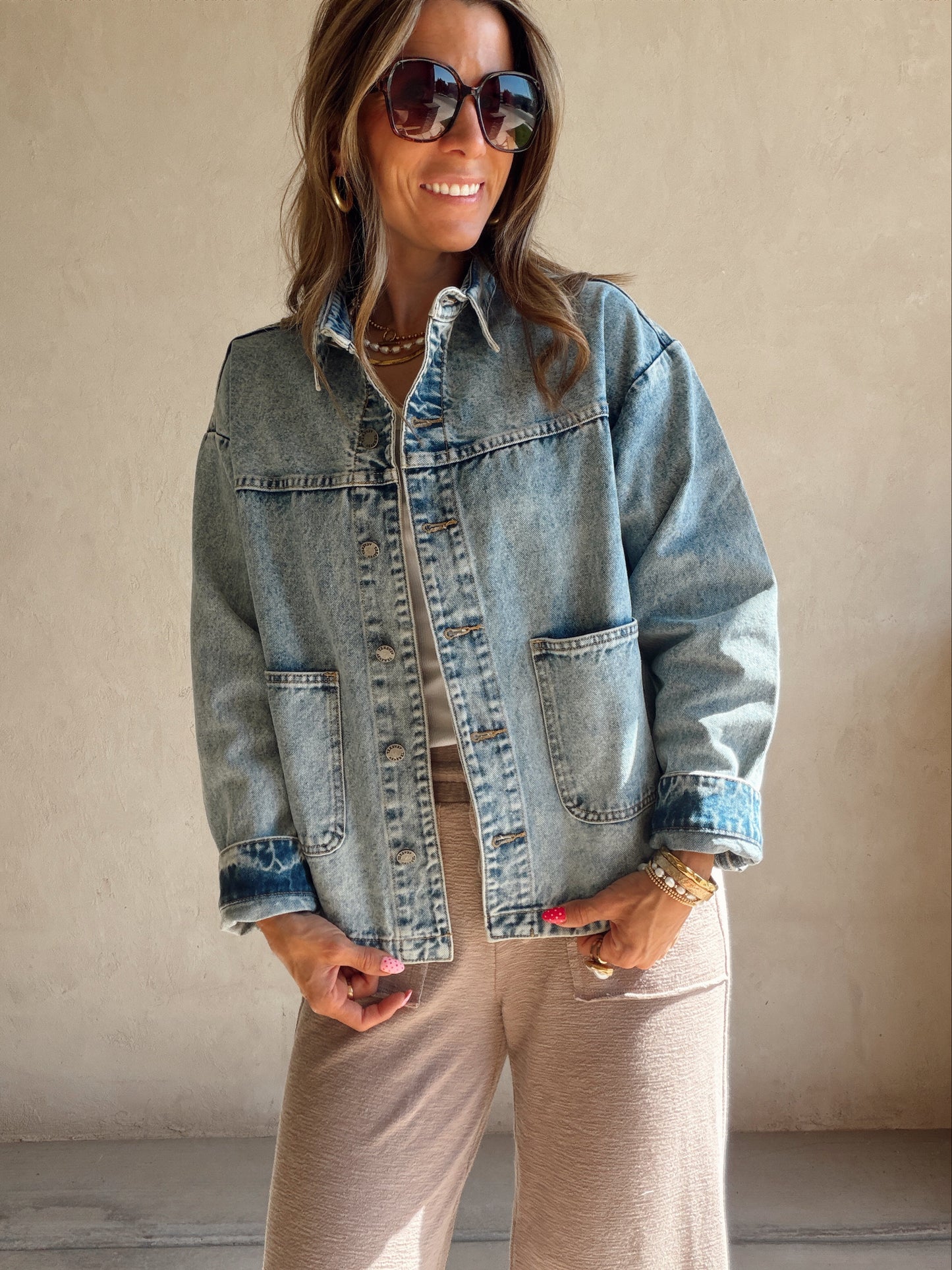 Rebecca Distressed Denim Jacket