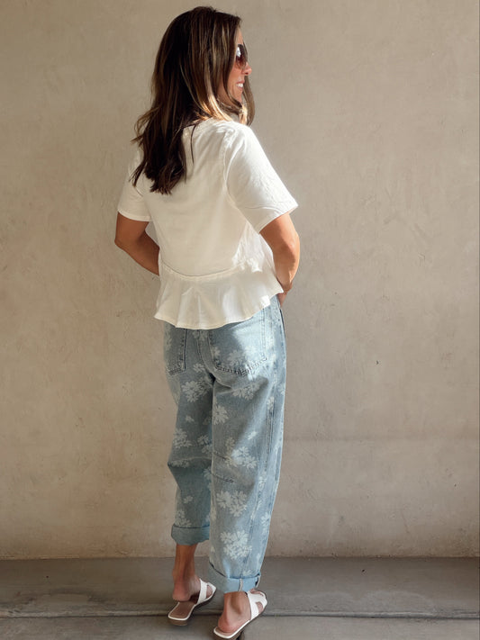 Wendy Tiered Top in White