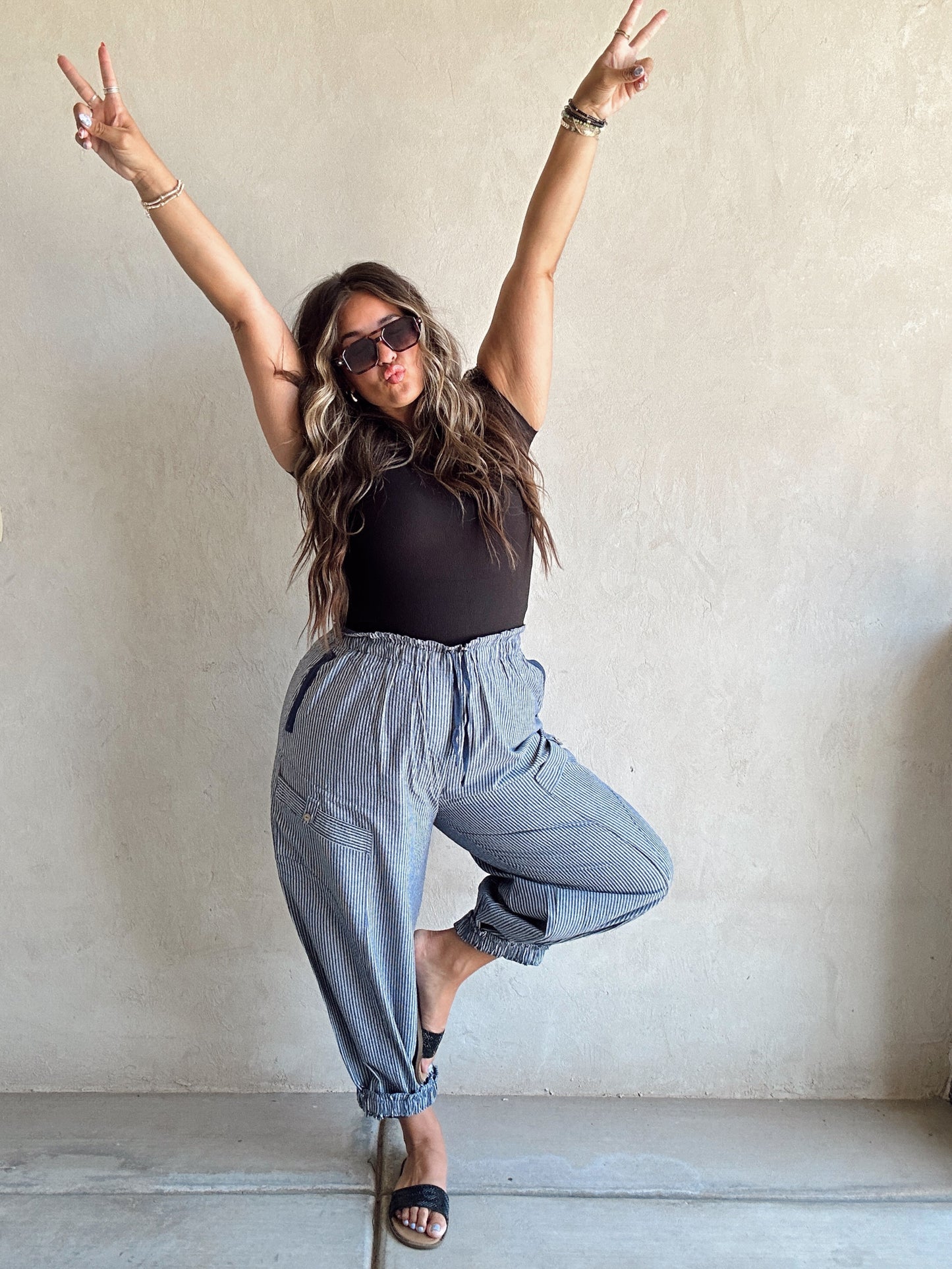 Cambria Pants in Cream, Olive, & Navy