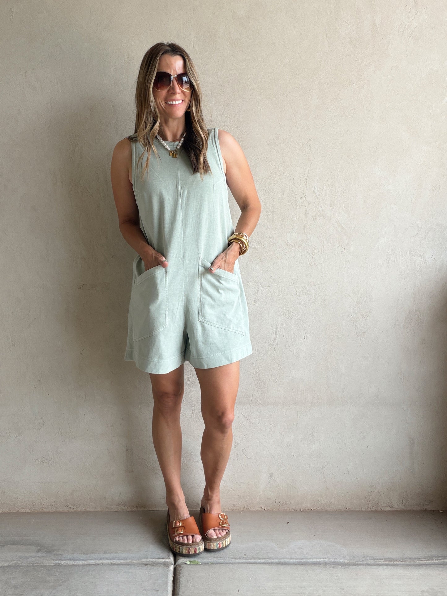 Lynae Romper in Sage
