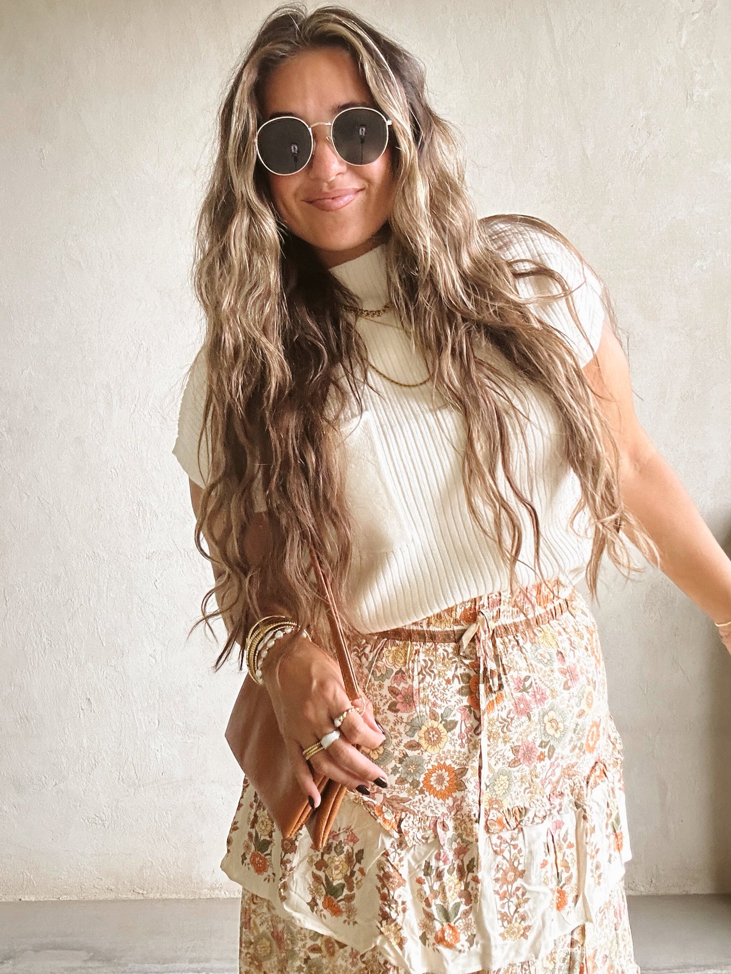 Taizley Tiered Skirt in Fall Floral