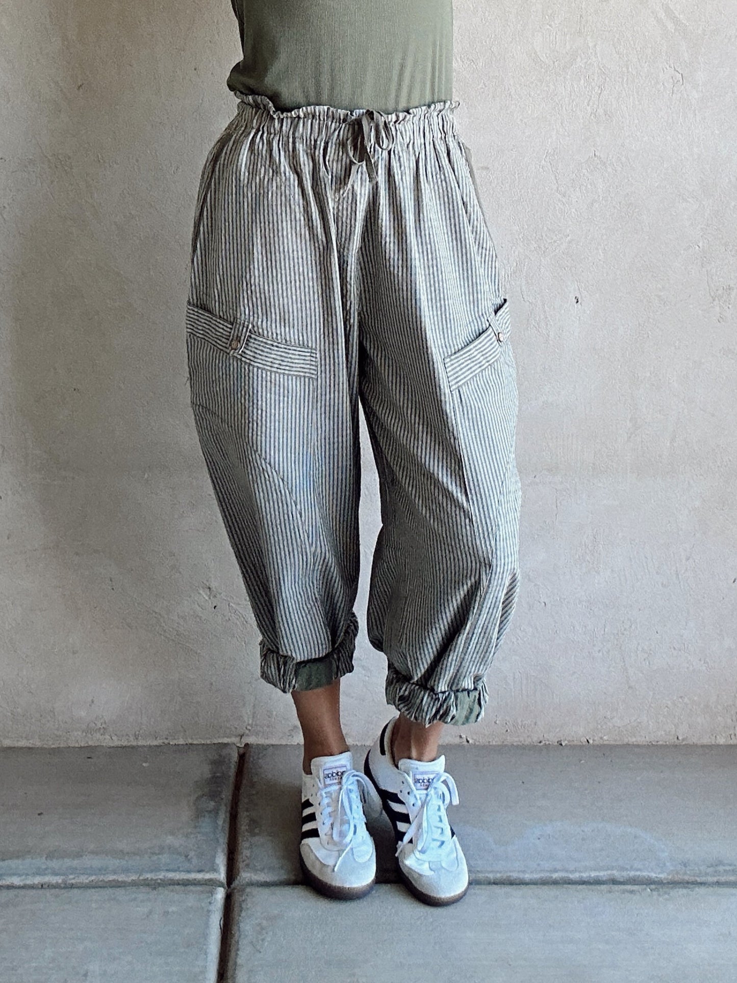 Cambria Pants in Cream, Olive, & Navy