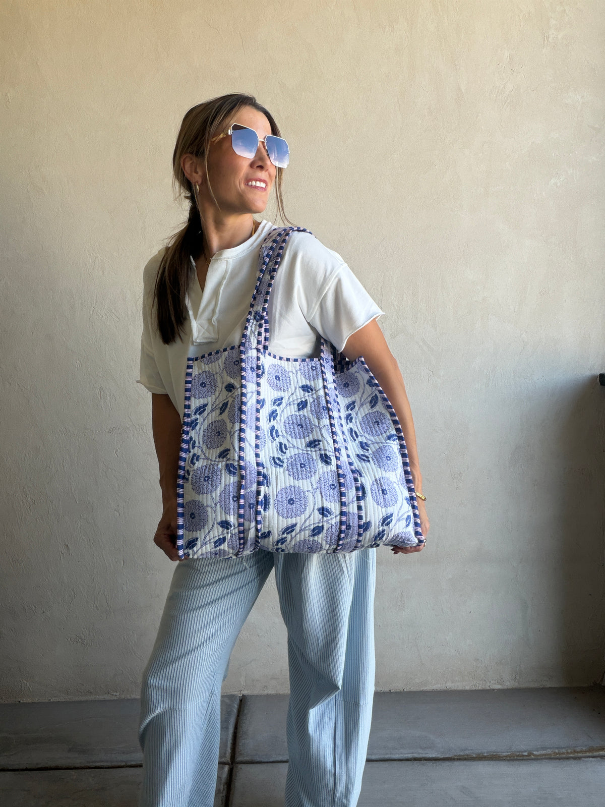 Mindee Quilted Bag – Blue & Dreamy Periwinkle