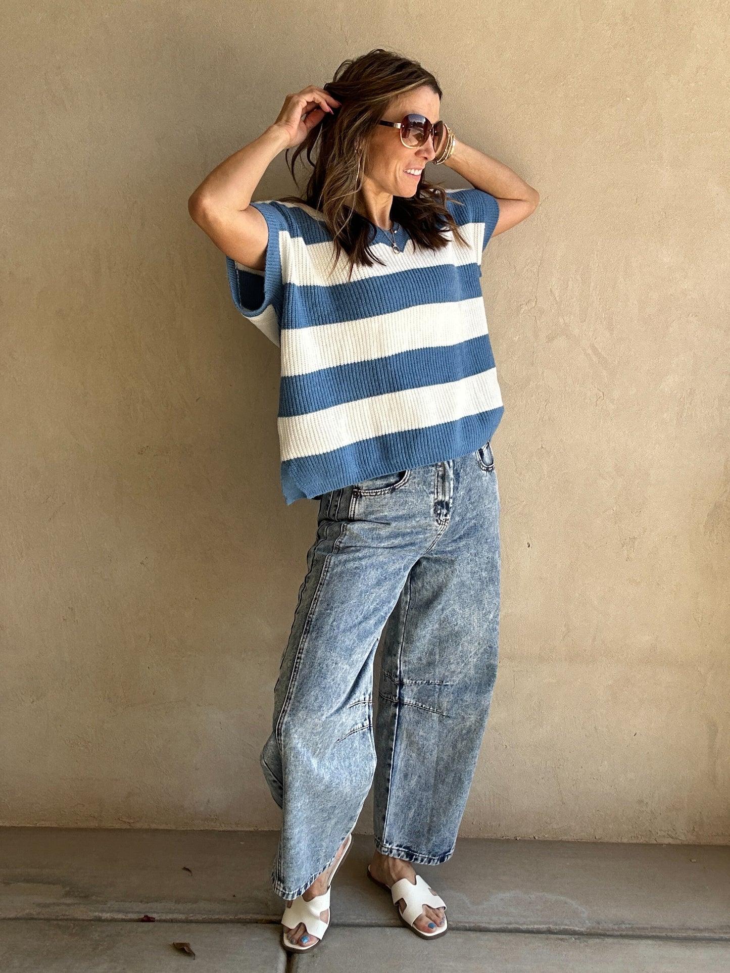 Annika Barrel Jeans in Medium Acid Wash
