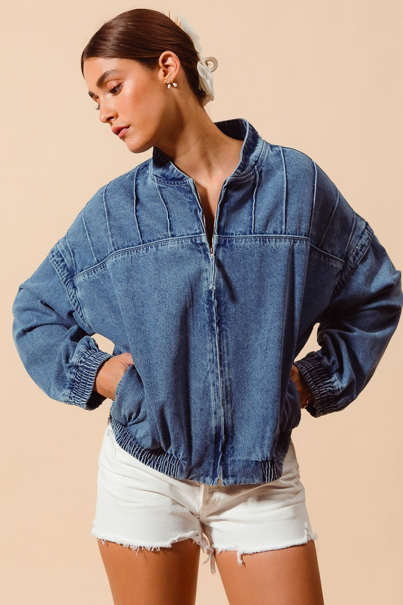 Hallee Denim Jacket in Medium Wash