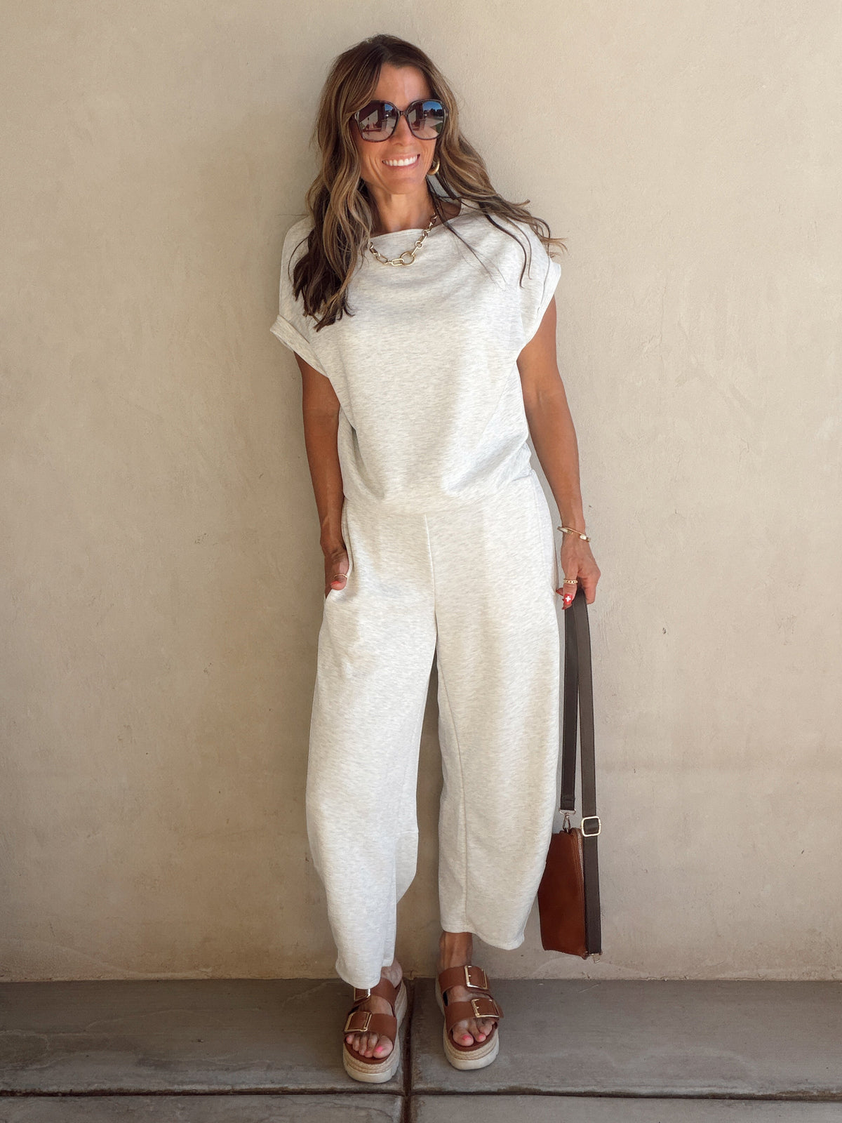 Keri Set in Light Heathered Gray