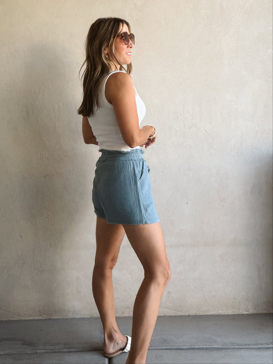 Kerry Gauze Shorts In Blue