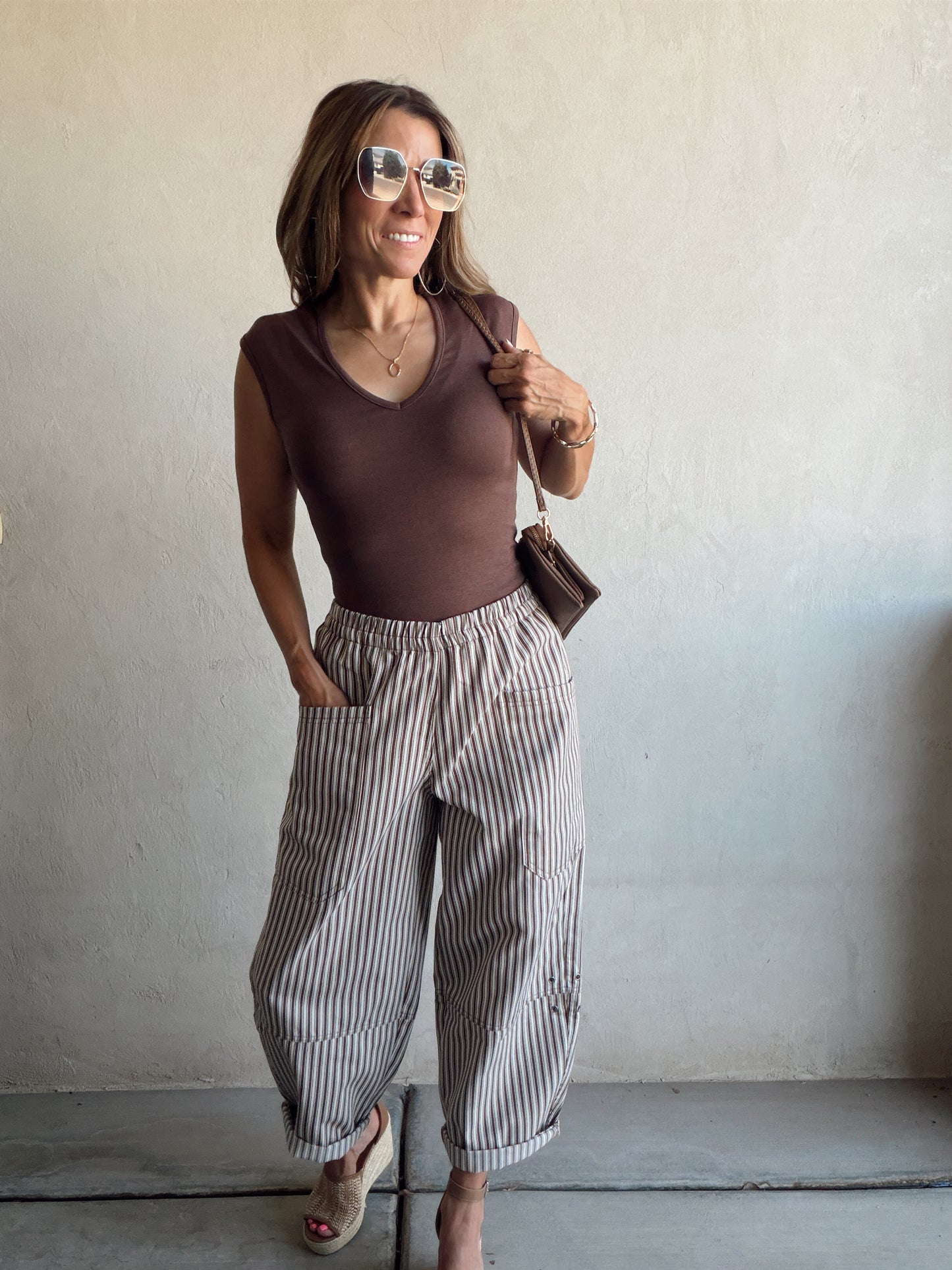 Leah Top in Dark Brown