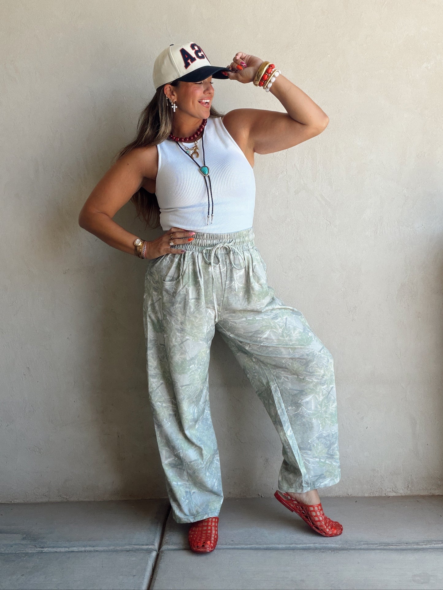 Macie Barrel Camo Sweats