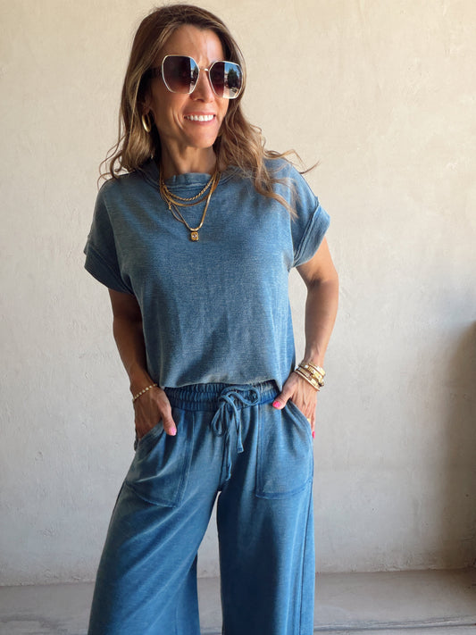 Vanessa Set in Denim Blue