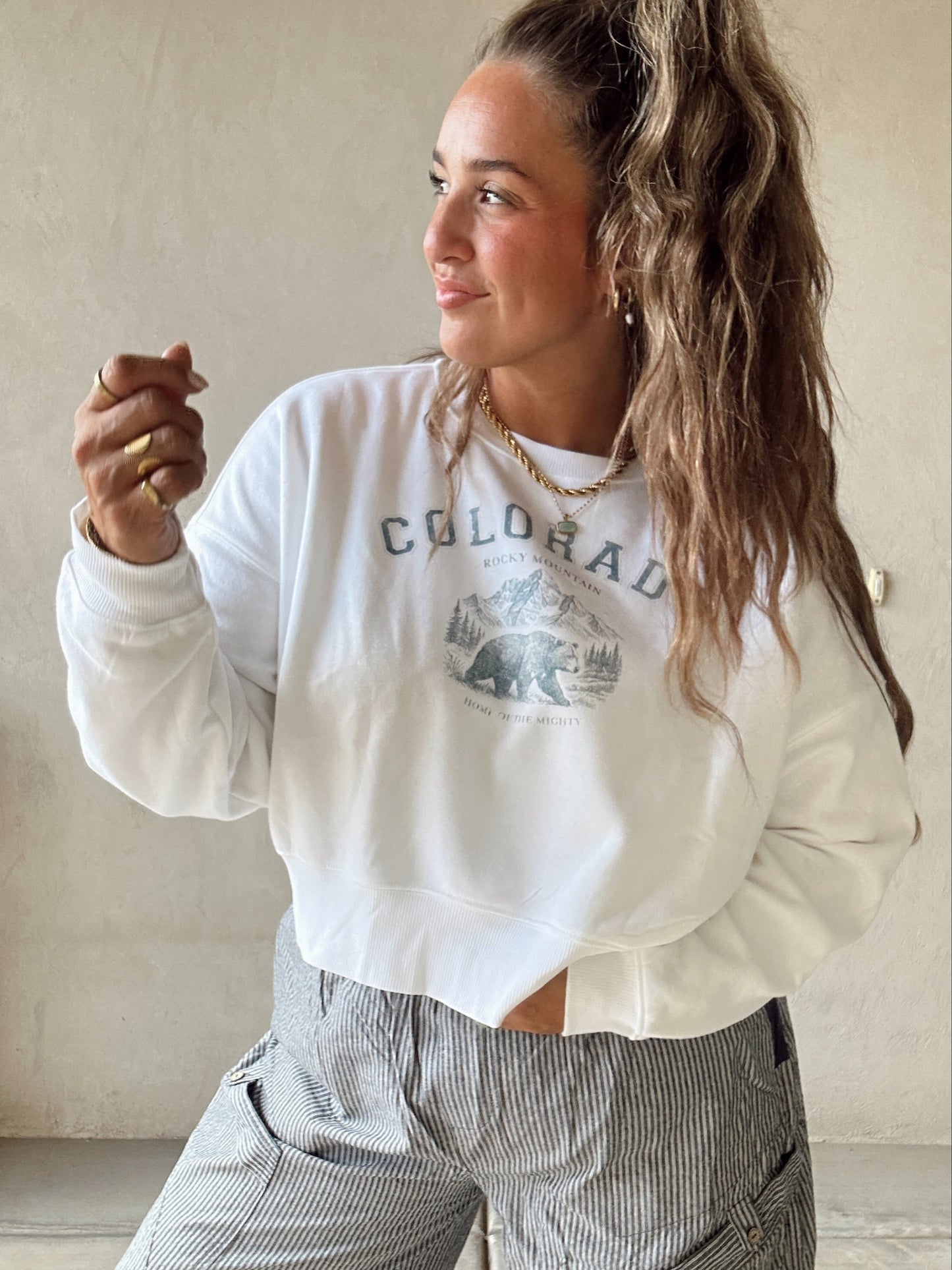 Cory Colorado Sweatshirt in White