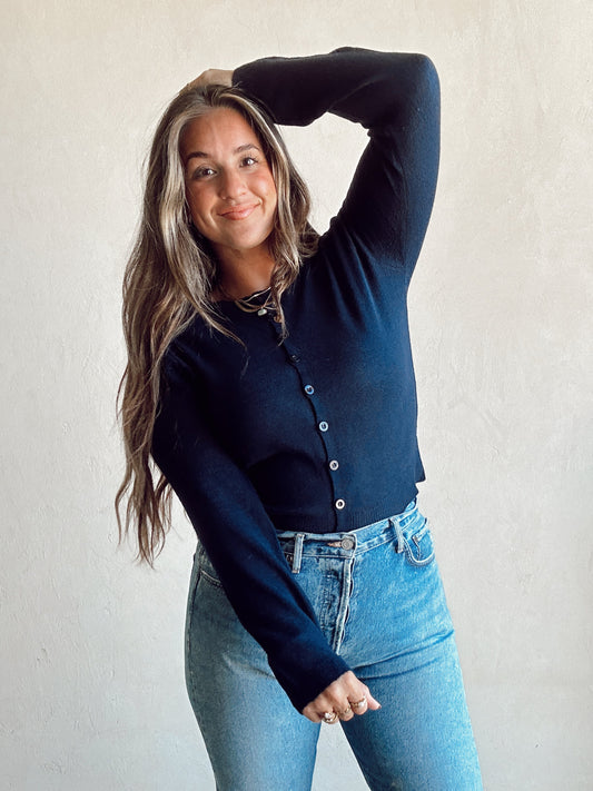 Caroline Cardigan in Navy
