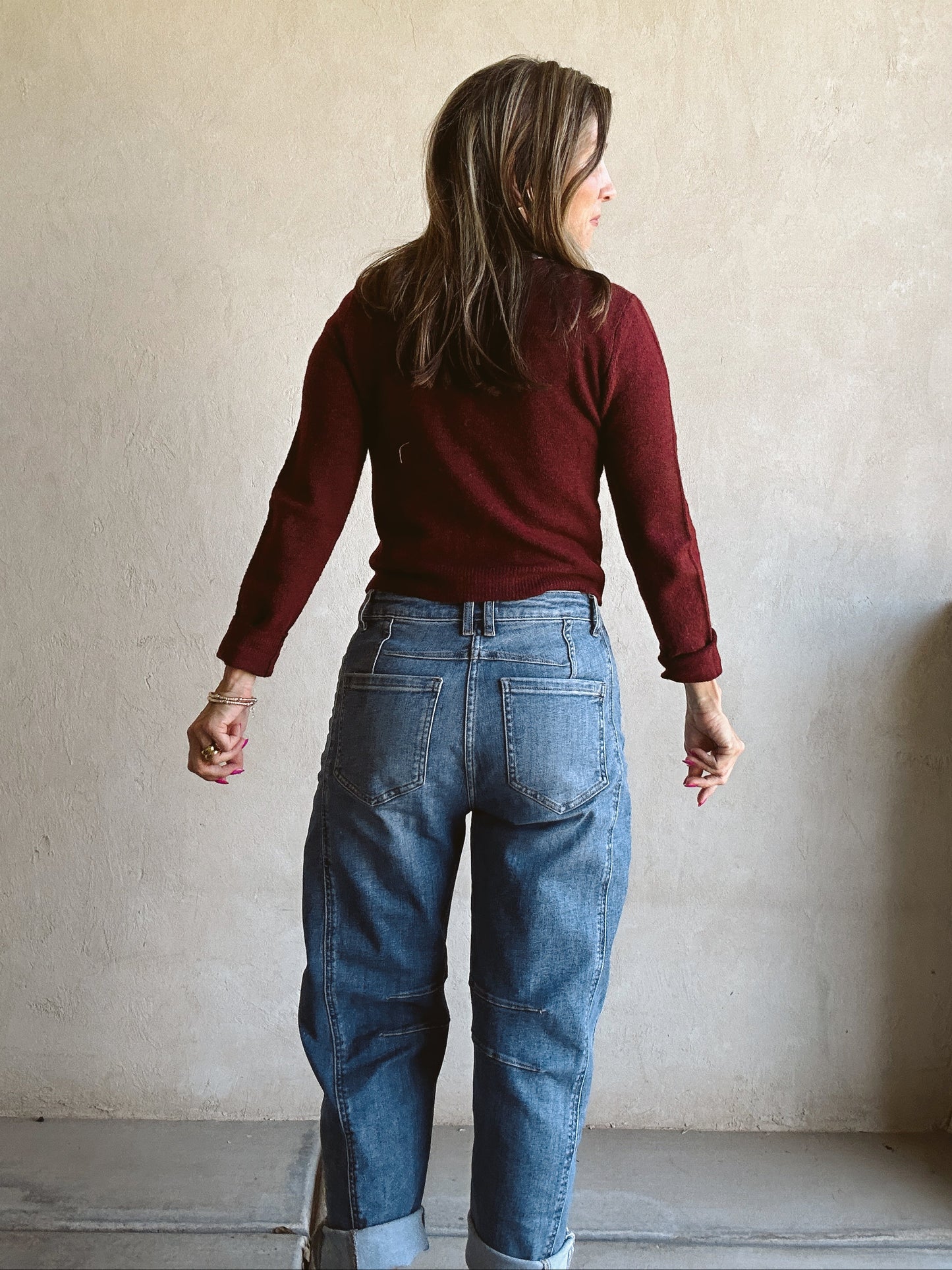 Caroline Cardigan in Burgundy