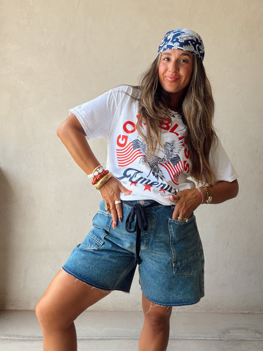 God Bless America Tee in White