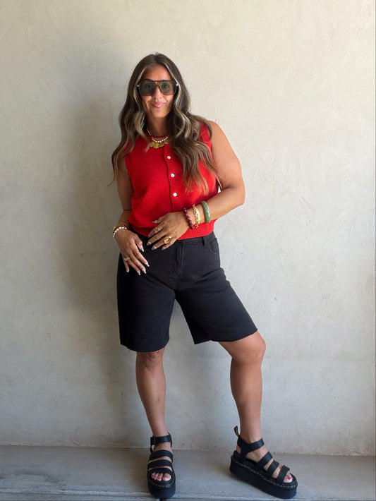 Charity Bermuda Shorts in Black