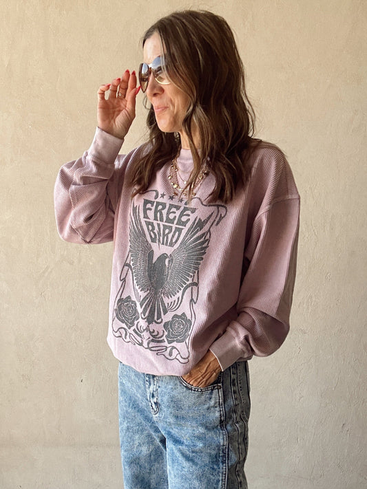 Vintage Free Bird Sweatshirt in Lilac