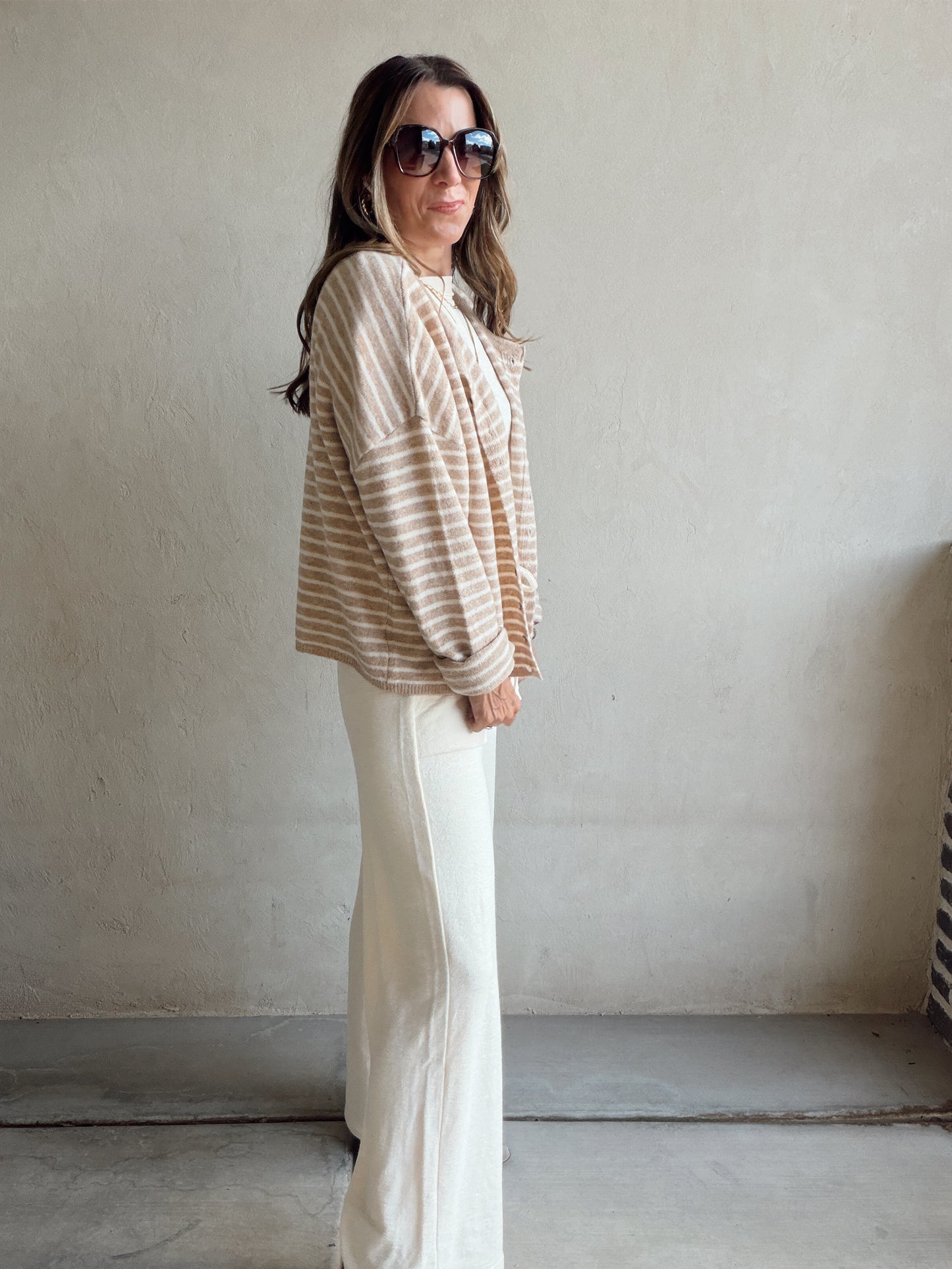 Bridget Cardigan in Light Mocha