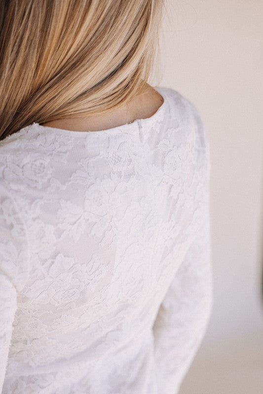 Kailyn Fitted Lace Temple Dress