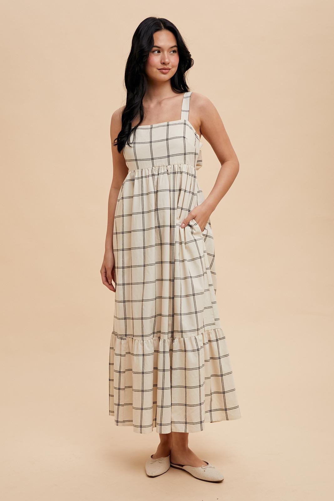 Coco Grid Jumper in Cream and Black