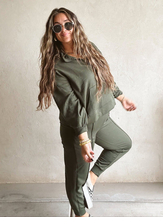 Ashtyn Set in Olive or Black