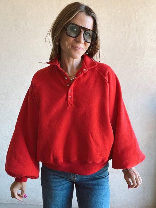 Kaylani Sweatshirt in Red