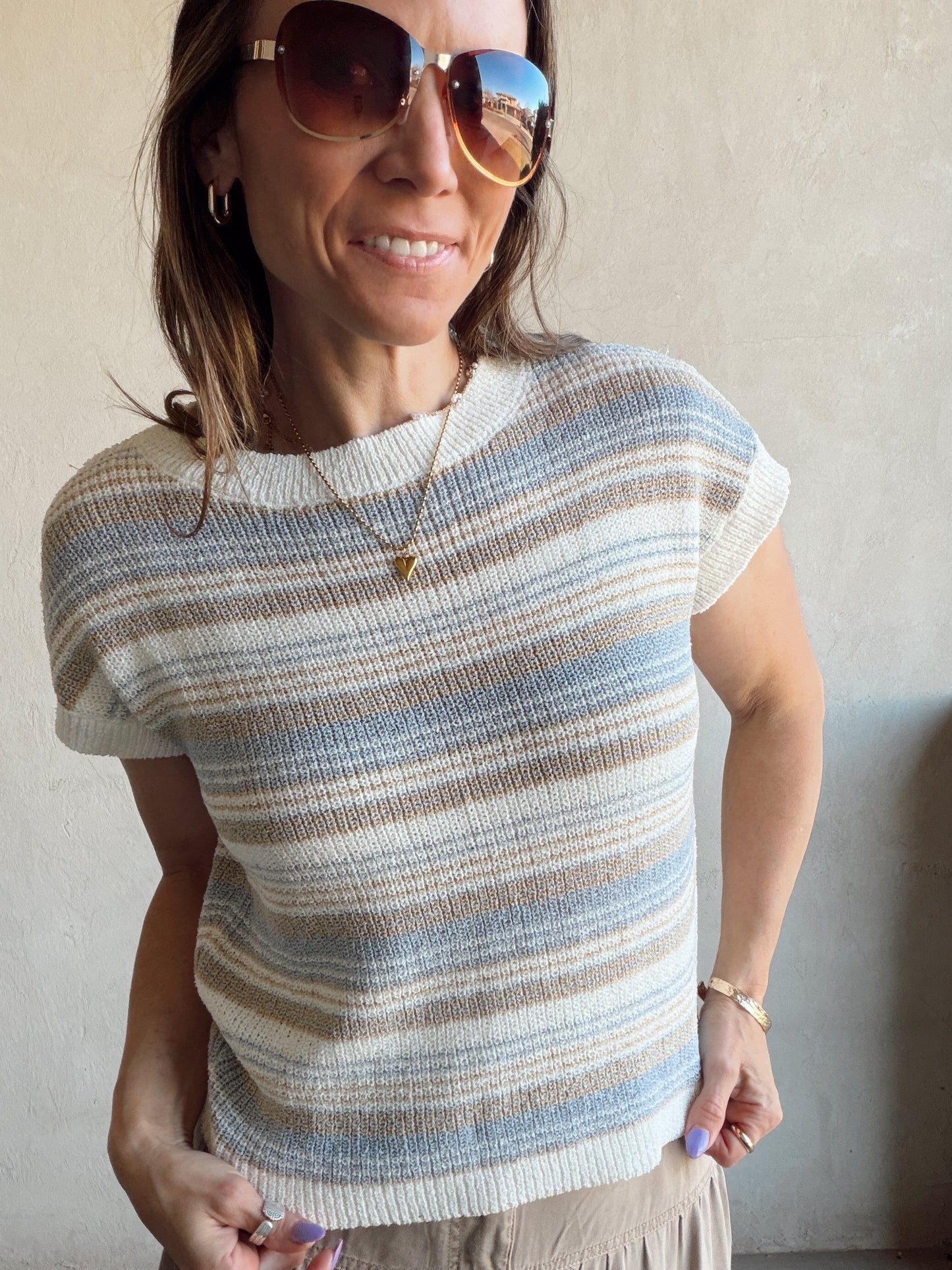 Bridget Striped Knitted Top