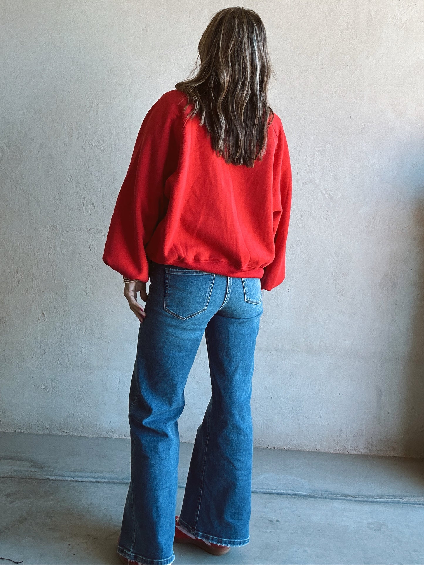 Kaylani Sweatshirt in Red