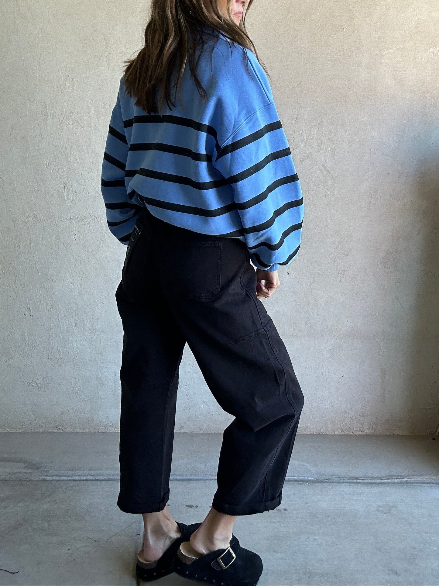 Kaylani Sweatshirt in Blue & Black
