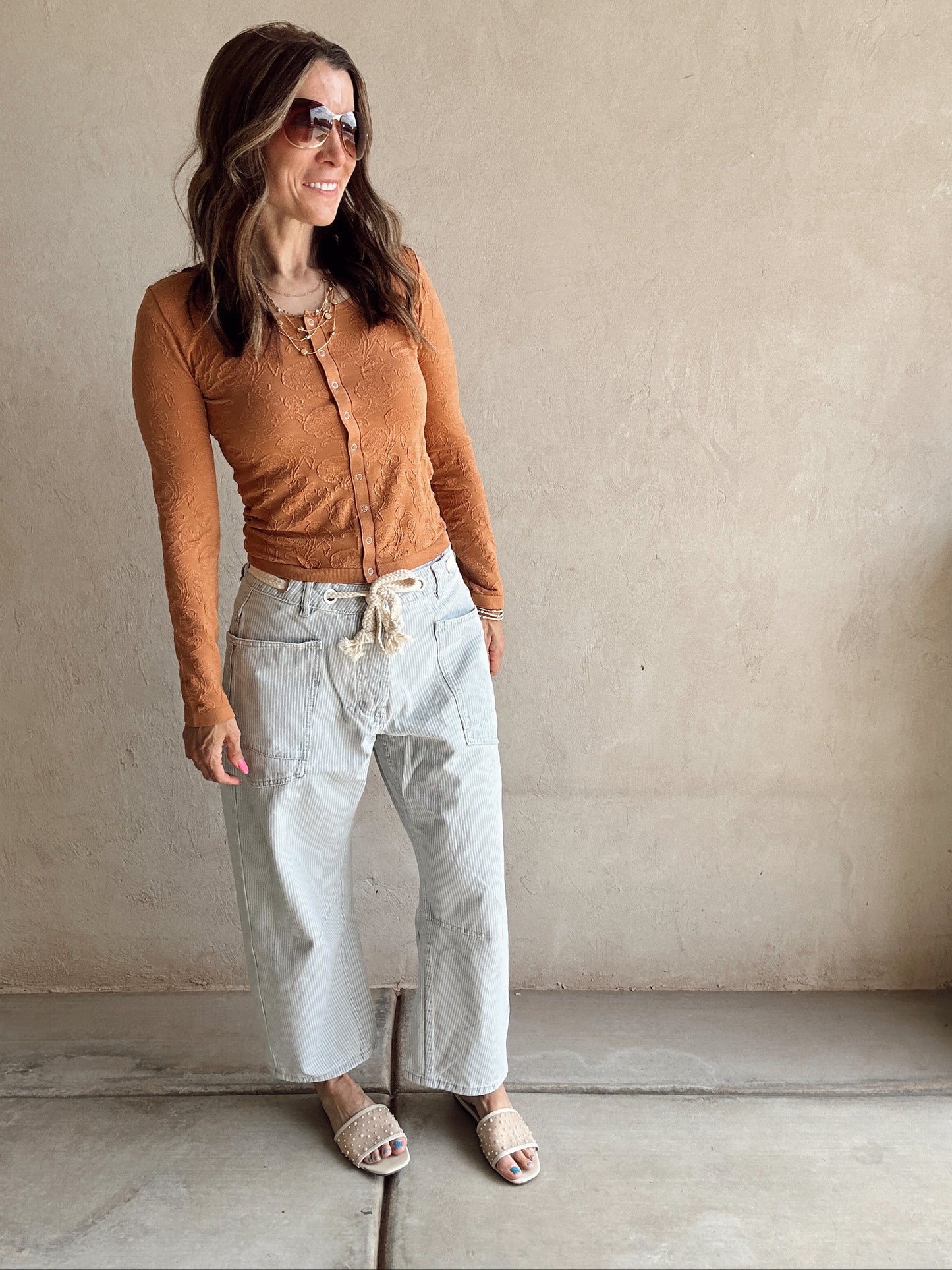 Georgia Striped Barrel Drawstring Pants