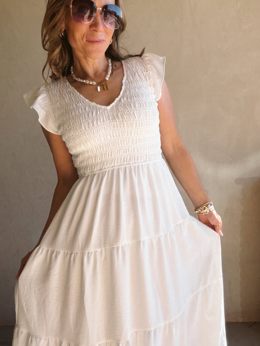 Emma Dress in White