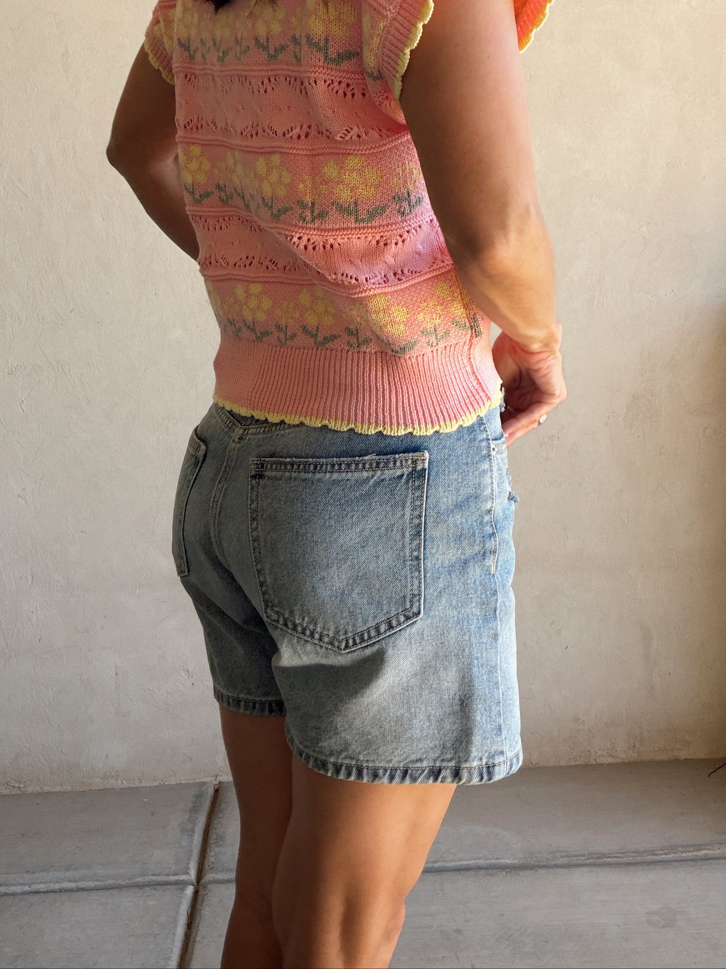 Kimmy Shorts in Washed Denim