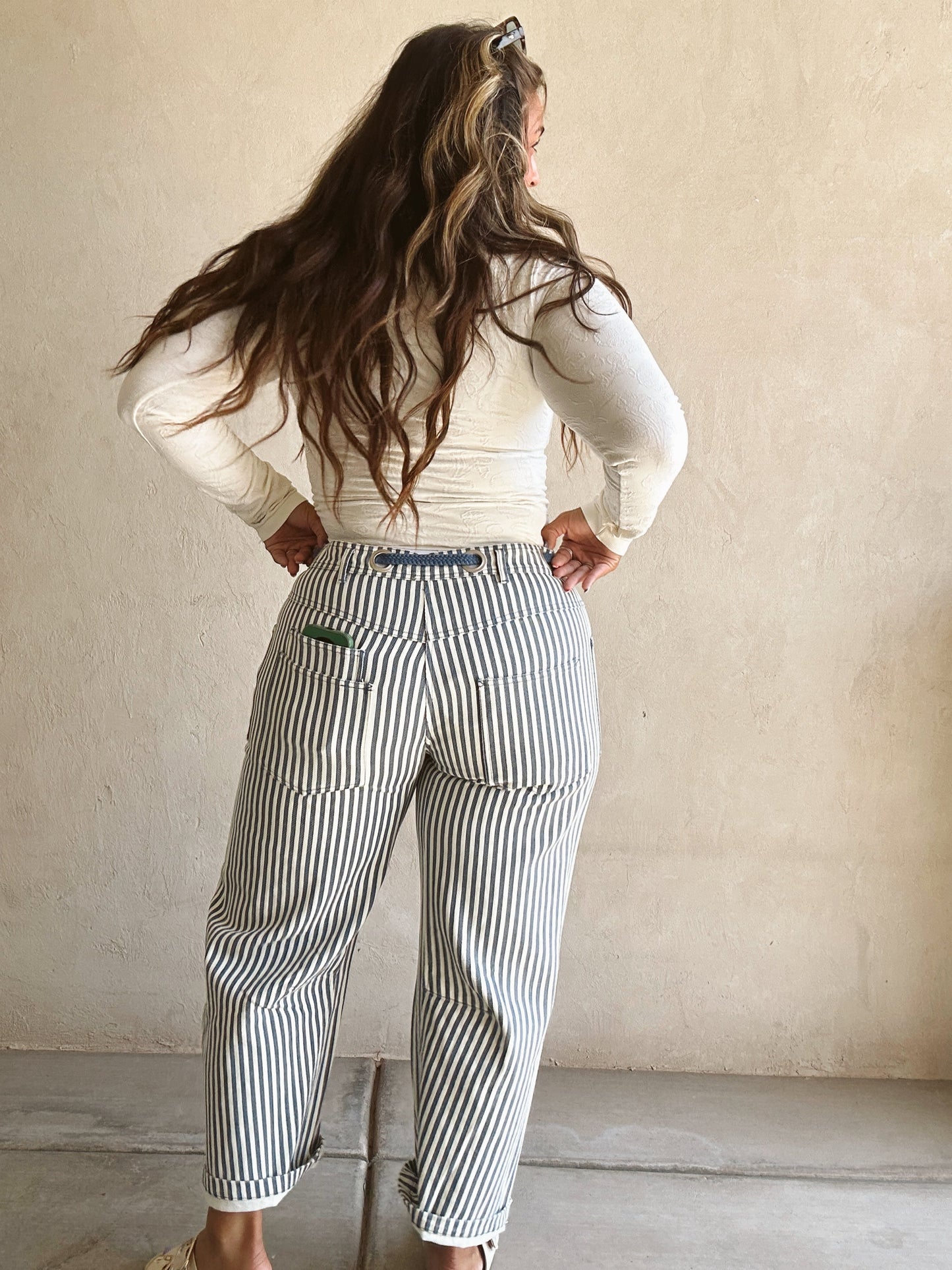 Stella Striped Barrel Jeans