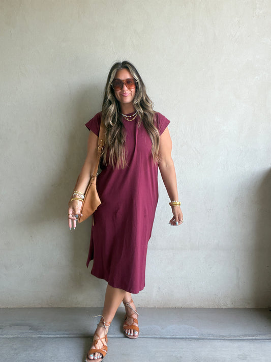 Mindi Dress in Burgundy