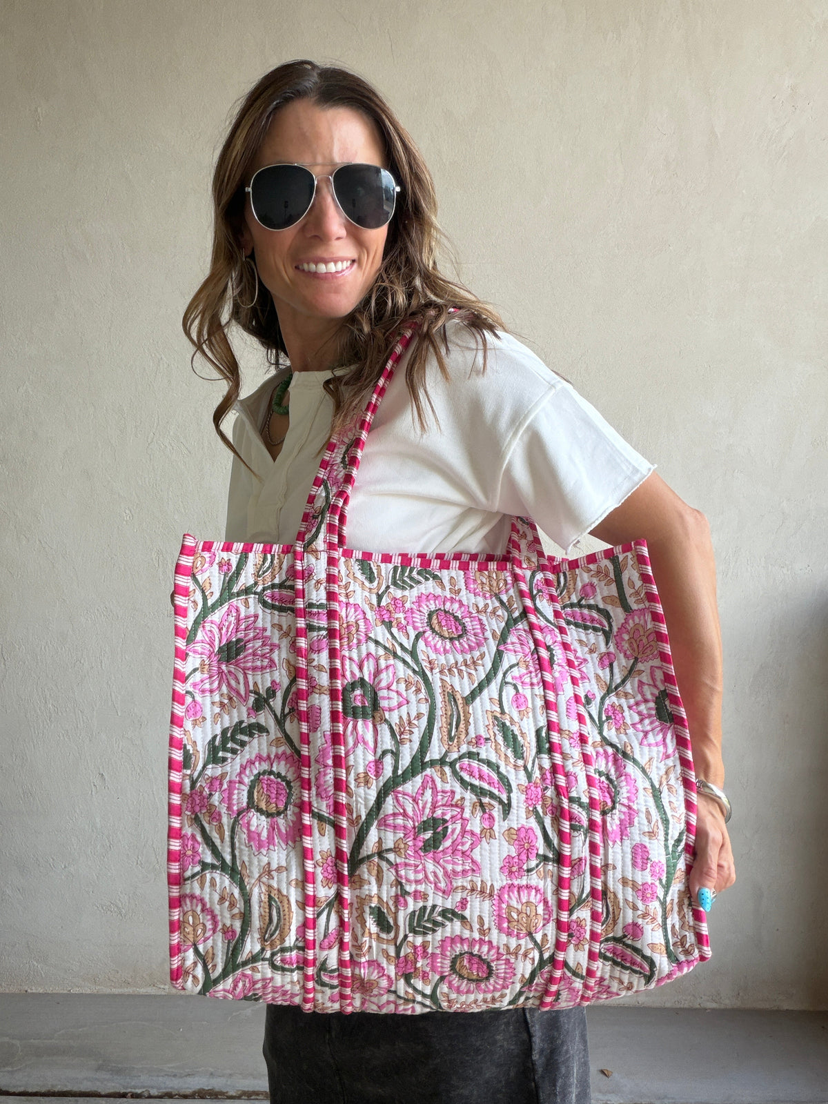Mindee Quilted Bag - Pinky