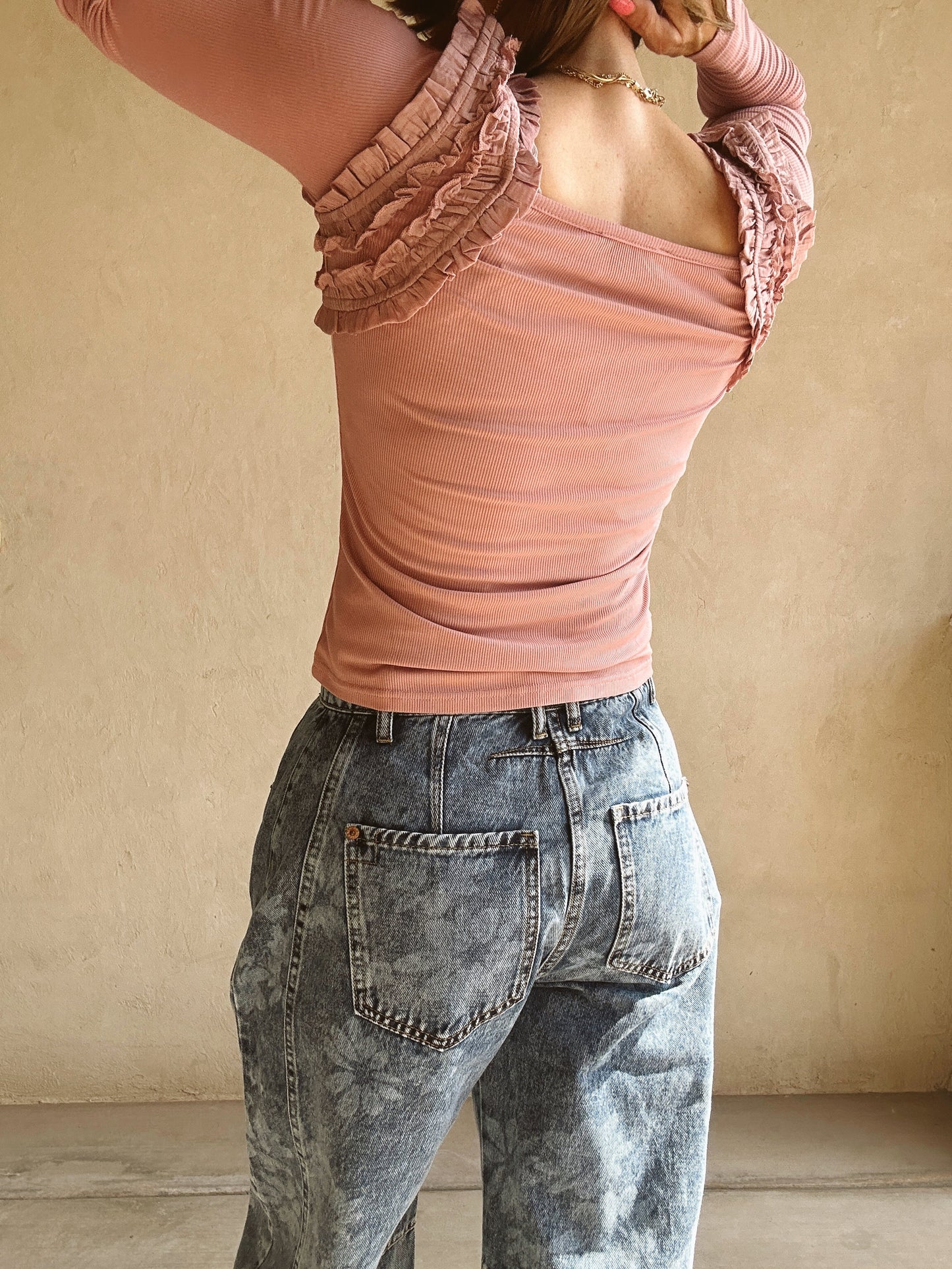 Ashley Square Neck Top in Mauve