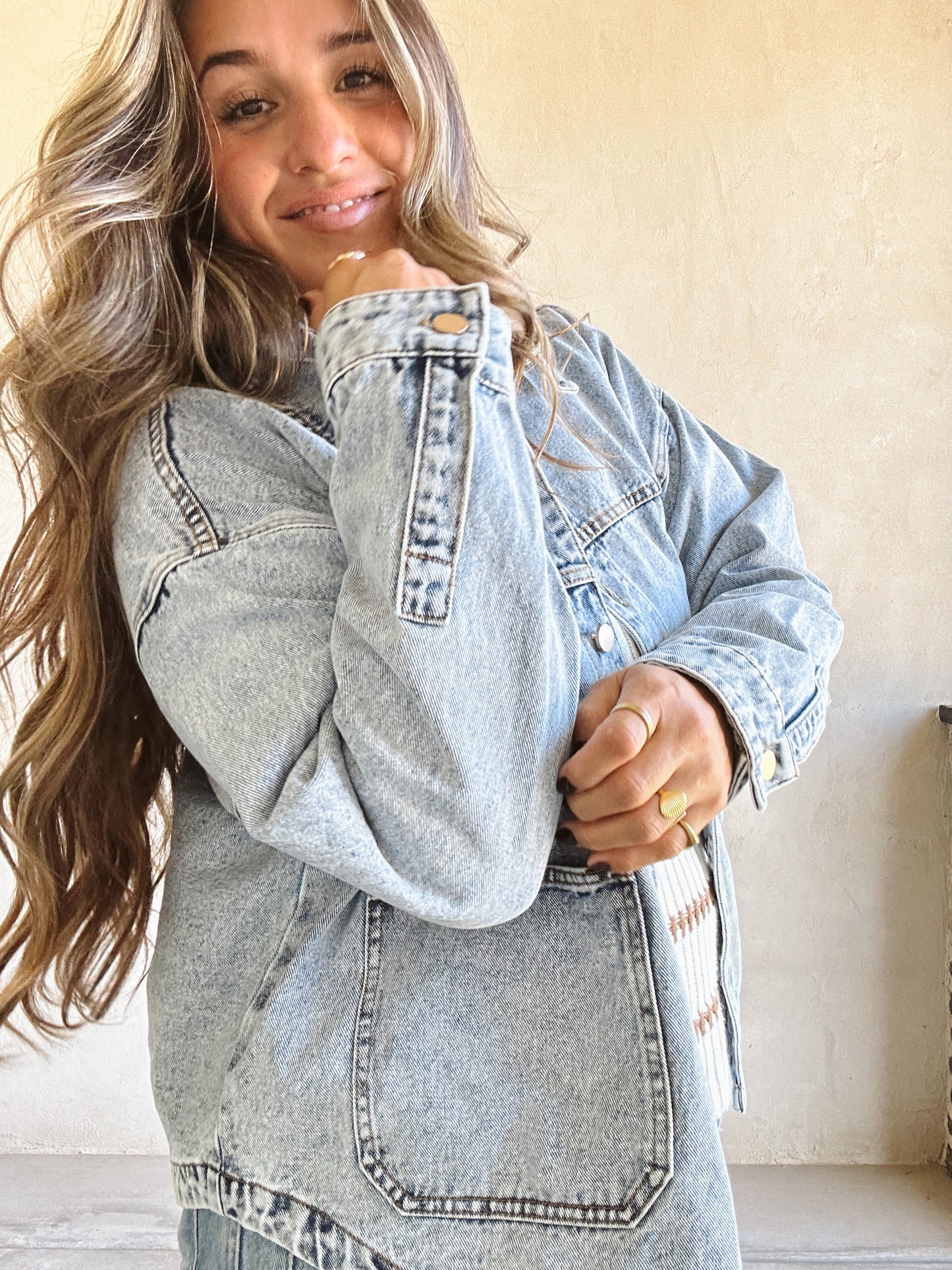 Kesley Denim Jacket in Light Wash