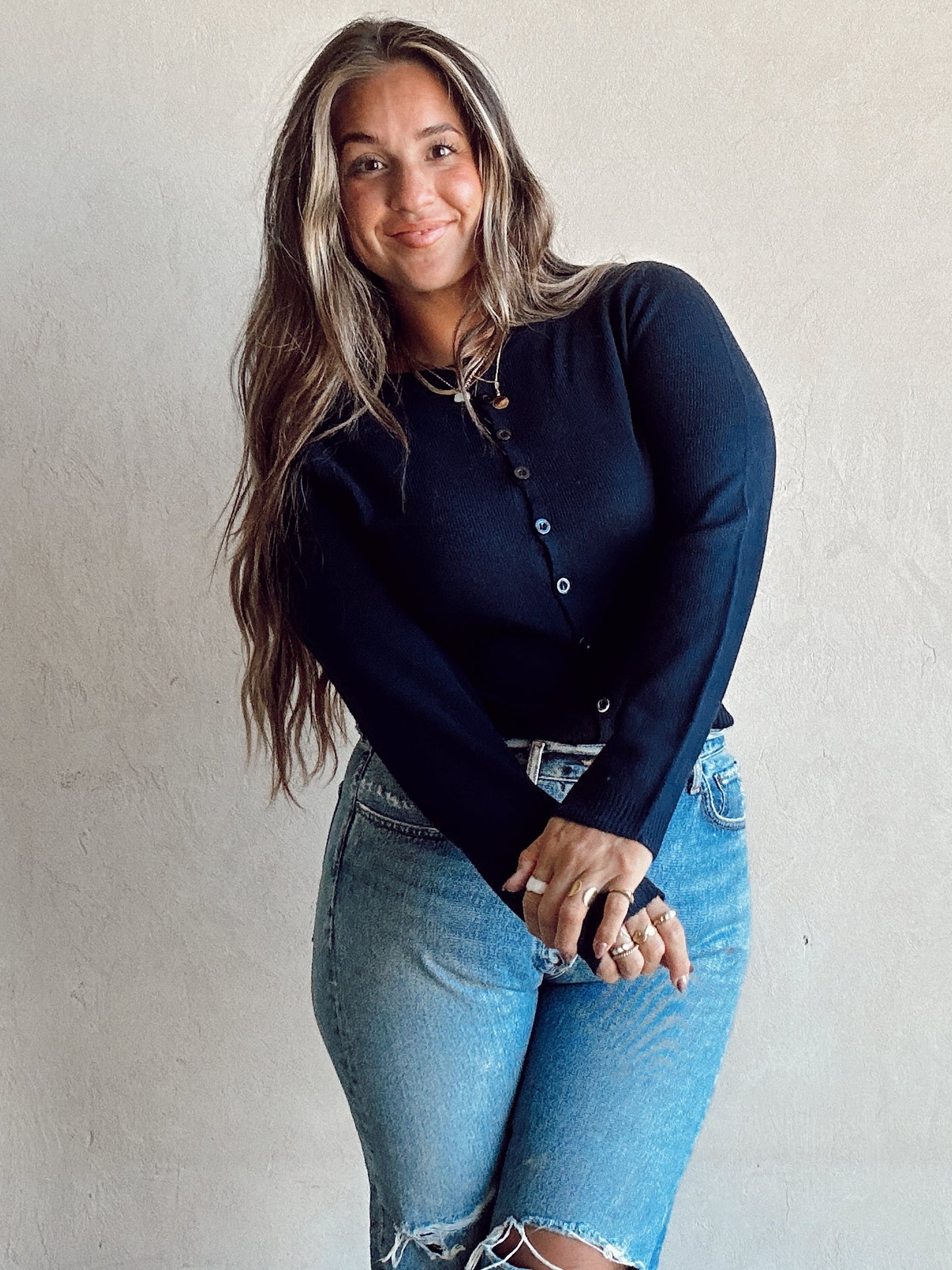 Caroline Cardigan in Navy