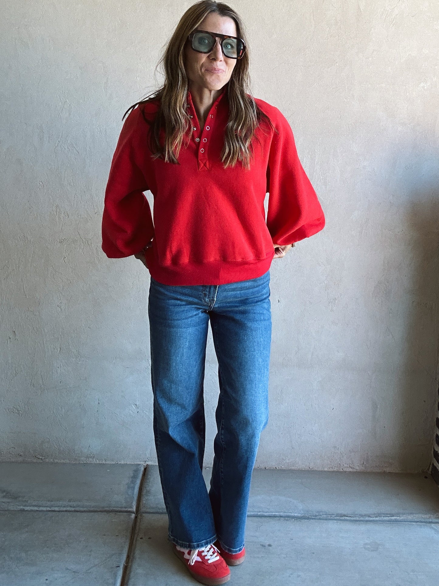 Kaylani Sweatshirt in Red
