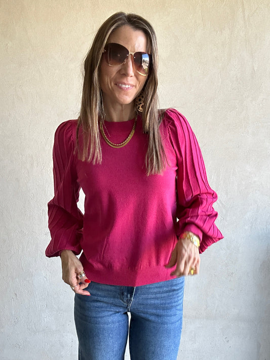 Michelle Sweater in Fuchsia