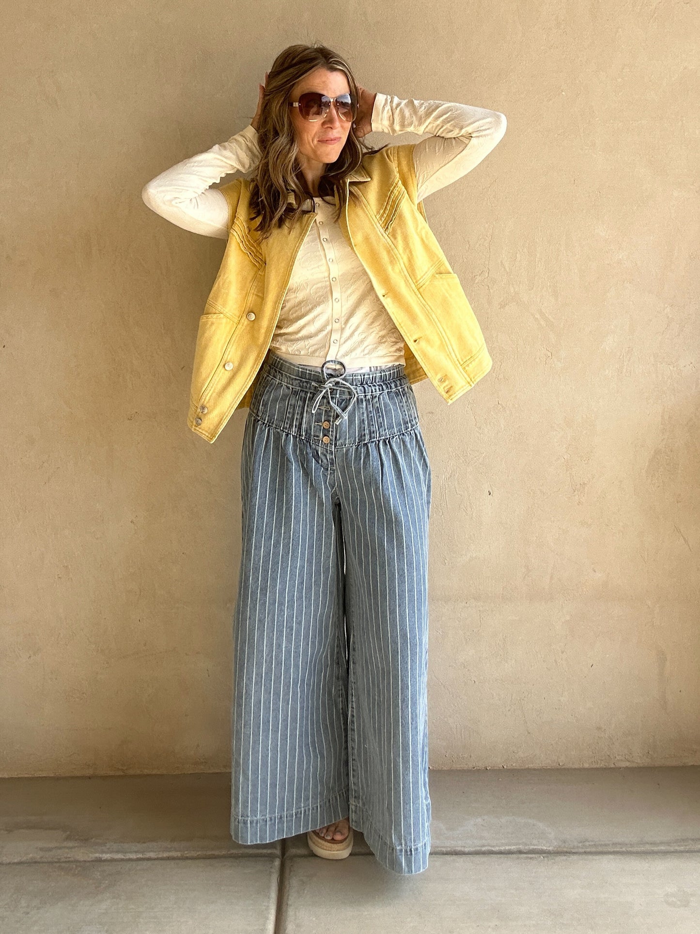 Kelly Denim Vest In Sunshine