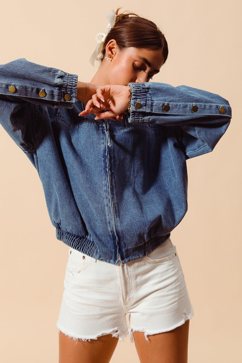 Hallee Denim Jacket in Medium Wash
