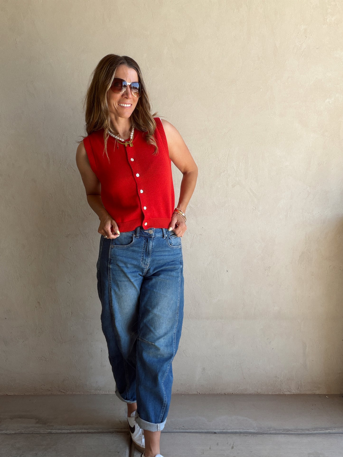 Elizabeth Tank in Red