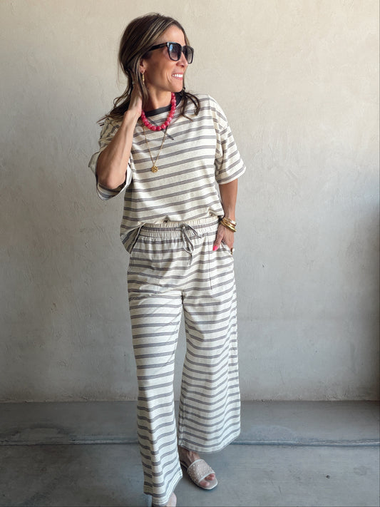 Josie Set in Oatmeal & Charcoal