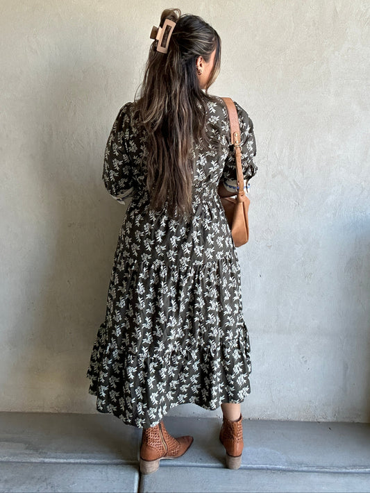 Kate Dress in Mineral Washed Charcoal