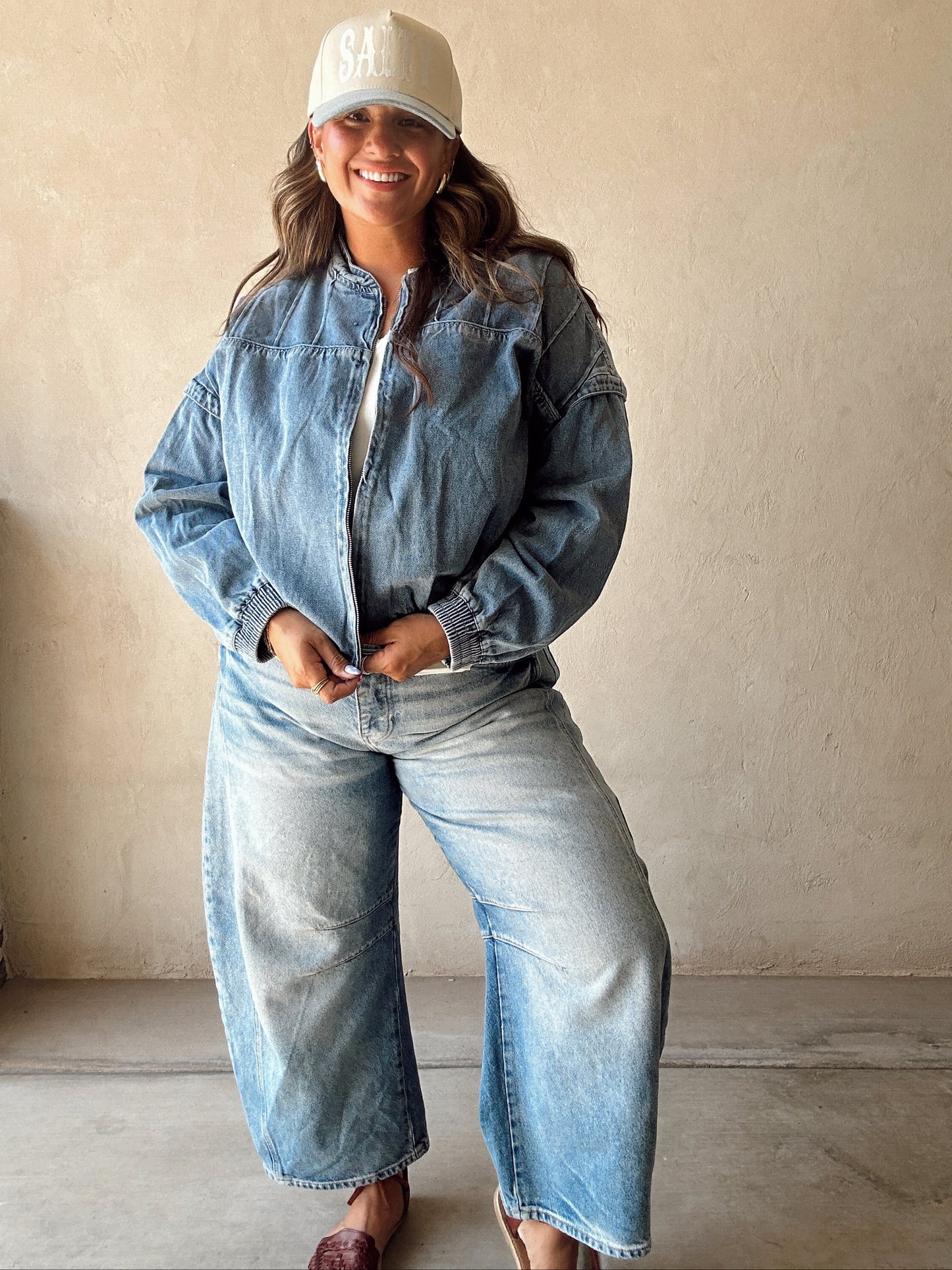 Hallee Denim Jacket in Medium Wash