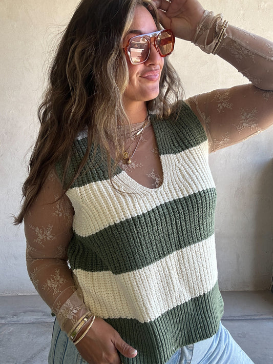 Kenzey Mesh Top in Champagne