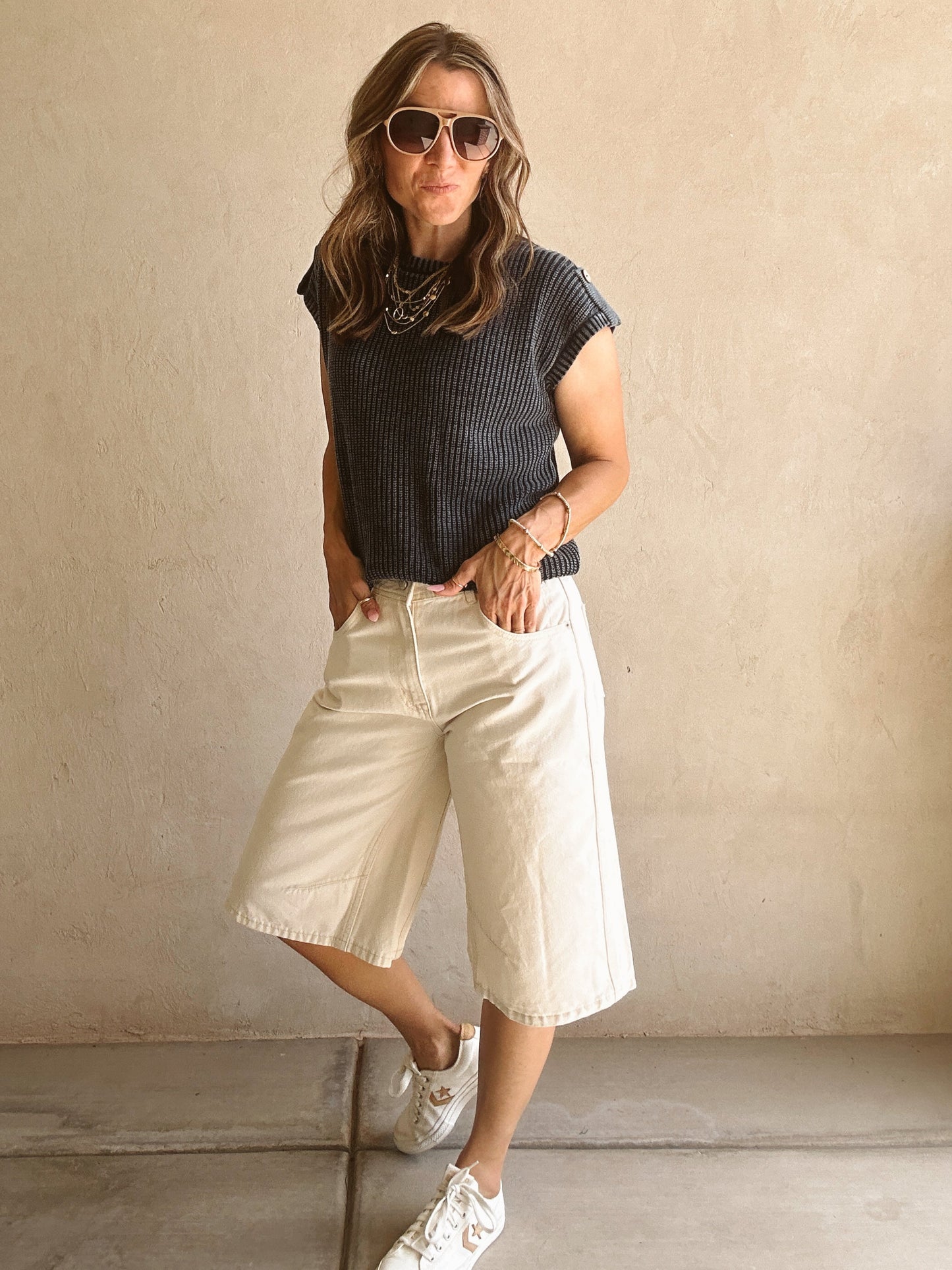 Bella Bermuda Shorts in Cream