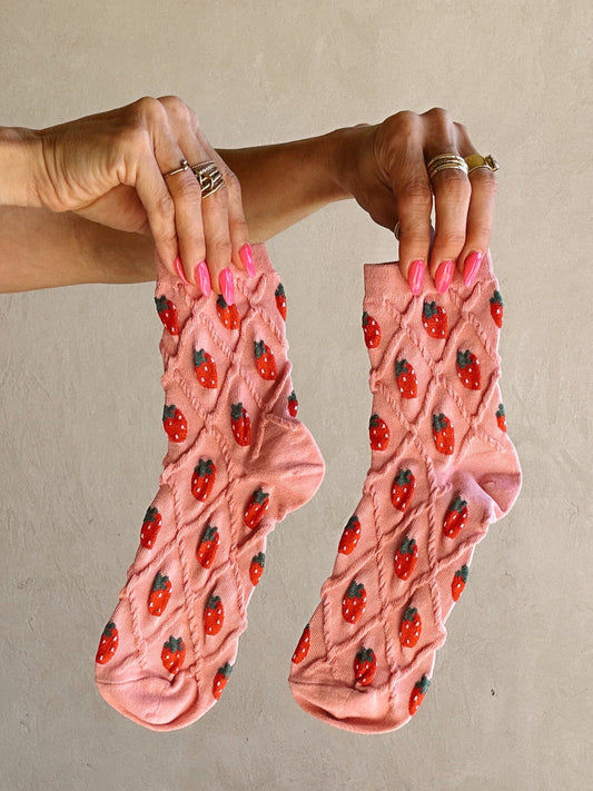 Strawberry Crew Socks