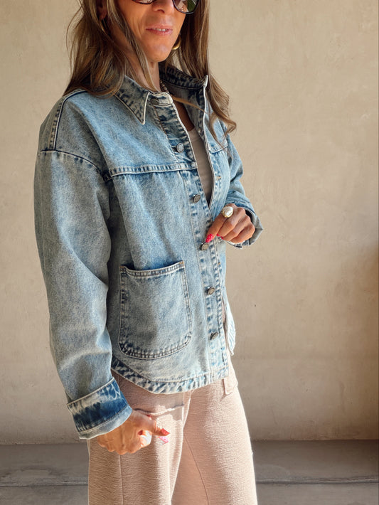 Rebecca Distressed Denim Jacket
