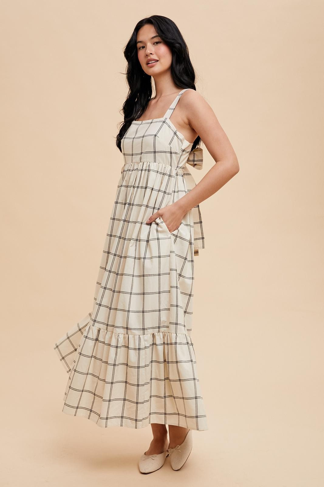Coco Grid Jumper in Cream and Black